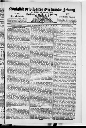 Königlich privilegirte Berlinische Zeitung von Staats- und gelehrten Sachen vom 09.01.1897