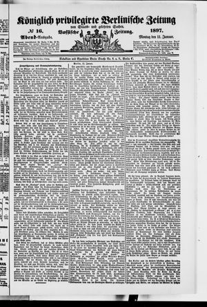 Königlich privilegirte Berlinische Zeitung von Staats- und gelehrten Sachen vom 11.01.1897