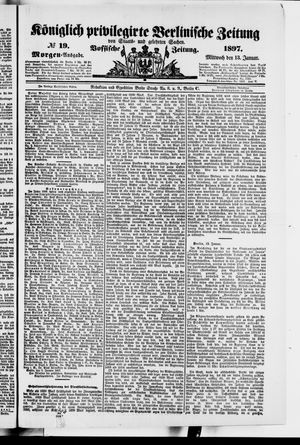 Königlich privilegirte Berlinische Zeitung von Staats- und gelehrten Sachen vom 13.01.1897