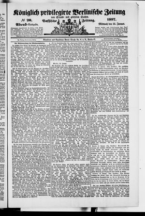 Königlich privilegirte Berlinische Zeitung von Staats- und gelehrten Sachen vom 13.01.1897