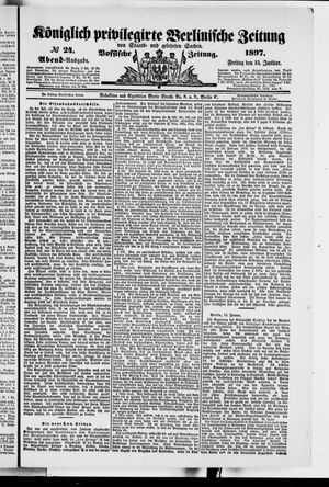 Königlich privilegirte Berlinische Zeitung von Staats- und gelehrten Sachen vom 15.01.1897
