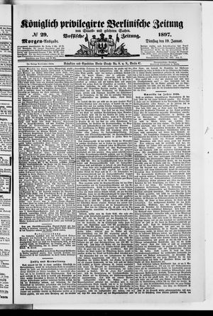 Königlich privilegirte Berlinische Zeitung von Staats- und gelehrten Sachen vom 19.01.1897