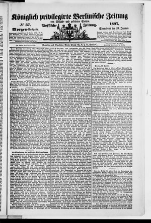 Königlich privilegirte Berlinische Zeitung von Staats- und gelehrten Sachen on Jan 23, 1897