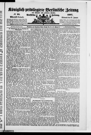 Königlich privilegirte Berlinische Zeitung von Staats- und gelehrten Sachen vom 27.01.1897