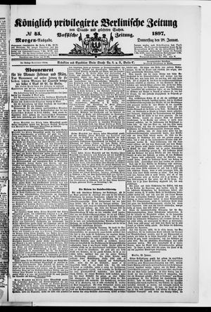 Königlich privilegirte Berlinische Zeitung von Staats- und gelehrten Sachen vom 28.01.1897