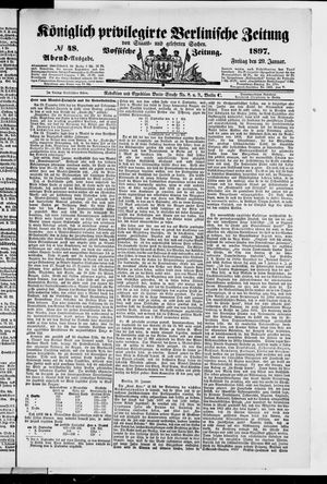 Königlich privilegirte Berlinische Zeitung von Staats- und gelehrten Sachen vom 29.01.1897