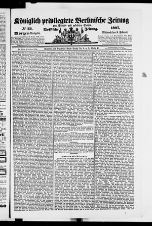Königlich privilegirte Berlinische Zeitung von Staats- und gelehrten Sachen on Feb 3, 1897