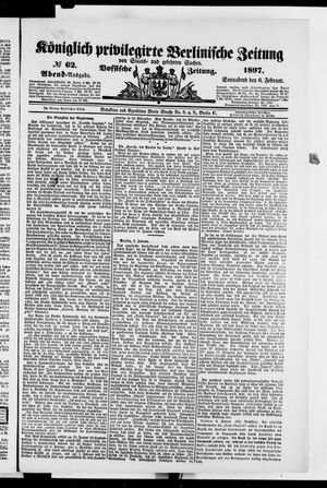 Königlich privilegirte Berlinische Zeitung von Staats- und gelehrten Sachen vom 06.02.1897