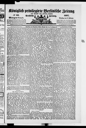 Königlich privilegirte Berlinische Zeitung von Staats- und gelehrten Sachen on Feb 9, 1897