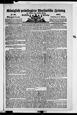 Königlich privilegirte Berlinische Zeitung von Staats- und gelehrten Sachen vom 11.02.1897