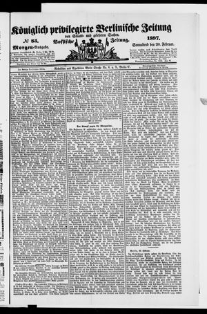 Königlich privilegirte Berlinische Zeitung von Staats- und gelehrten Sachen on Feb 20, 1897