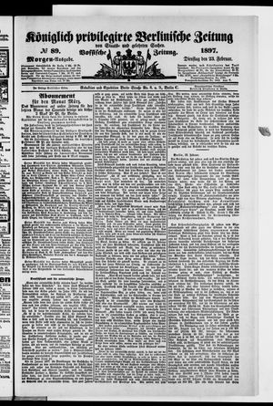 Königlich privilegirte Berlinische Zeitung von Staats- und gelehrten Sachen on Feb 23, 1897