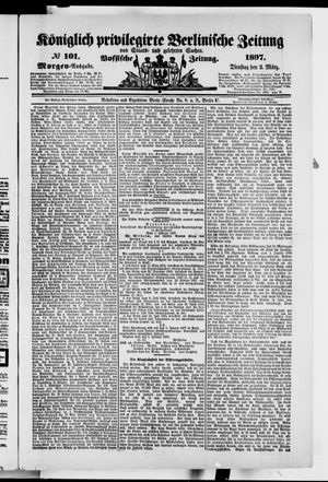 Königlich privilegirte Berlinische Zeitung von Staats- und gelehrten Sachen vom 02.03.1897