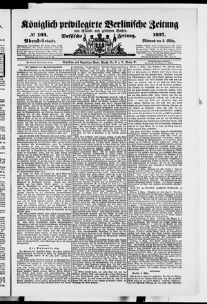 Königlich privilegirte Berlinische Zeitung von Staats- und gelehrten Sachen vom 03.03.1897