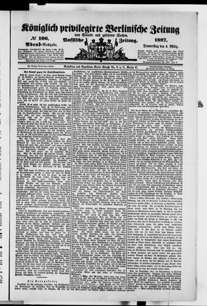 Königlich privilegirte Berlinische Zeitung von Staats- und gelehrten Sachen vom 04.03.1897