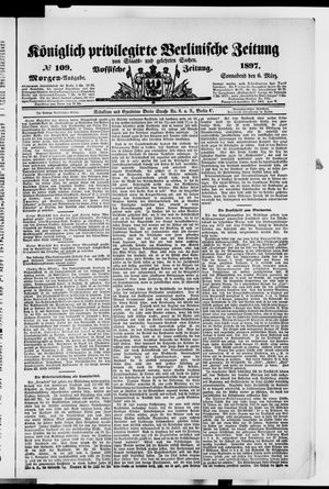 Königlich privilegirte Berlinische Zeitung von Staats- und gelehrten Sachen on Mar 6, 1897