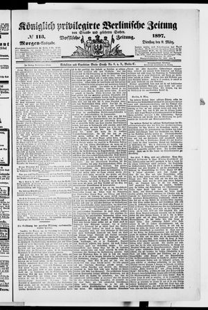 Königlich privilegirte Berlinische Zeitung von Staats- und gelehrten Sachen vom 09.03.1897