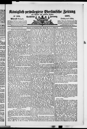 Königlich privilegirte Berlinische Zeitung von Staats- und gelehrten Sachen on Mar 9, 1897