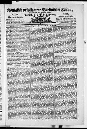 Königlich privilegirte Berlinische Zeitung von Staats- und gelehrten Sachen on Mar 10, 1897