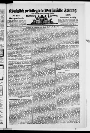 Königlich privilegirte Berlinische Zeitung von Staats- und gelehrten Sachen on Mar 20, 1897