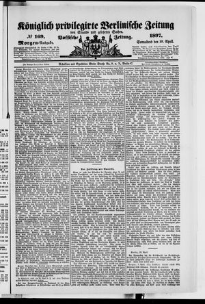 Königlich privilegirte Berlinische Zeitung von Staats- und gelehrten Sachen vom 10.04.1897