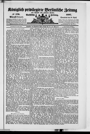 Königlich privilegirte Berlinische Zeitung von Staats- und gelehrten Sachen vom 10.04.1897