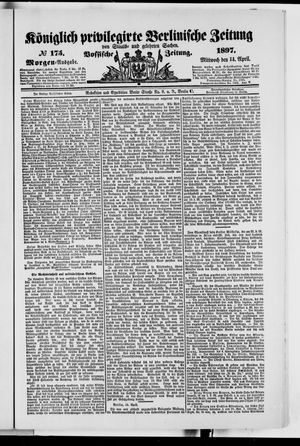 Königlich privilegirte Berlinische Zeitung von Staats- und gelehrten Sachen vom 14.04.1897