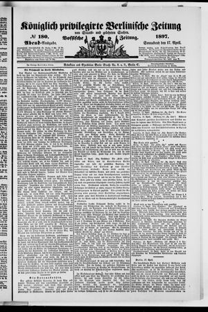 Königlich privilegirte Berlinische Zeitung von Staats- und gelehrten Sachen on Apr 17, 1897