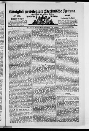 Königlich privilegirte Berlinische Zeitung von Staats- und gelehrten Sachen vom 20.04.1897