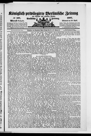 Königlich privilegirte Berlinische Zeitung von Staats- und gelehrten Sachen vom 28.04.1897