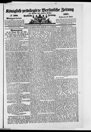 Königlich privilegirte Berlinische Zeitung von Staats- und gelehrten Sachen vom 30.04.1897
