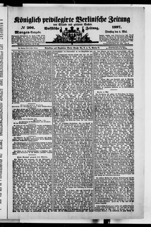 Königlich privilegirte Berlinische Zeitung von Staats- und gelehrten Sachen vom 04.05.1897