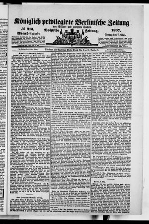 Königlich privilegirte Berlinische Zeitung von Staats- und gelehrten Sachen vom 07.05.1897