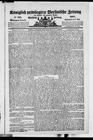 Königlich privilegirte Berlinische Zeitung von Staats- und gelehrten Sachen vom 08.05.1897