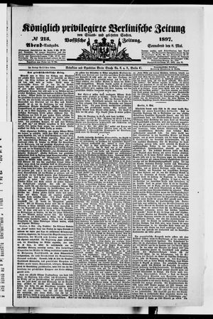 Königlich privilegirte Berlinische Zeitung von Staats- und gelehrten Sachen vom 08.05.1897