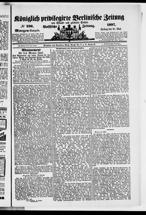 Königlich privilegirte Berlinische Zeitung von Staats- und gelehrten Sachen vom 21.05.1897