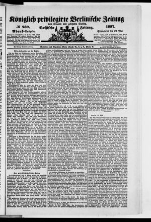 Königlich privilegirte Berlinische Zeitung von Staats- und gelehrten Sachen vom 22.05.1897