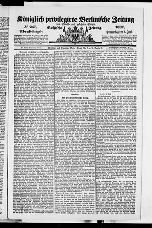 Königlich privilegirte Berlinische Zeitung von Staats- und gelehrten Sachen vom 03.06.1897