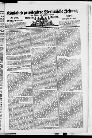 Königlich privilegirte Berlinische Zeitung von Staats- und gelehrten Sachen vom 11.06.1897