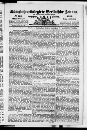 Königlich privilegirte Berlinische Zeitung von Staats- und gelehrten Sachen vom 11.06.1897