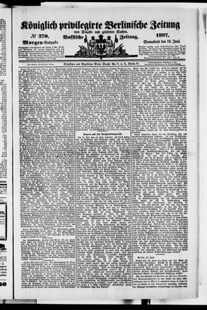 Königlich privilegirte Berlinische Zeitung von Staats- und gelehrten Sachen vom 12.06.1897