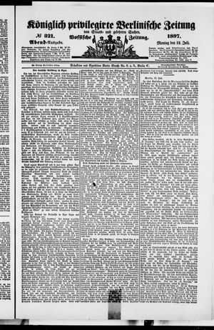 Königlich privilegirte Berlinische Zeitung von Staats- und gelehrten Sachen vom 12.07.1897