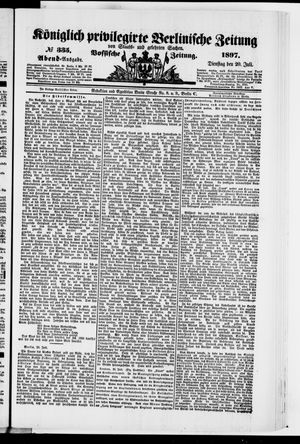 Königlich privilegirte Berlinische Zeitung von Staats- und gelehrten Sachen on Jul 20, 1897