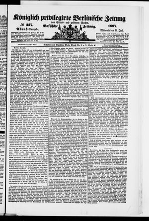 Königlich privilegirte Berlinische Zeitung von Staats- und gelehrten Sachen vom 21.07.1897