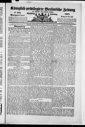 Königlich privilegirte Berlinische Zeitung von Staats- und gelehrten Sachen on Jul 30, 1897