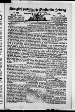 Königlich privilegirte Berlinische Zeitung von Staats- und gelehrten Sachen vom 04.08.1897