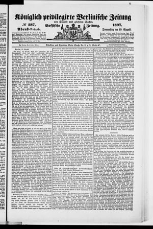Königlich privilegirte Berlinische Zeitung von Staats- und gelehrten Sachen vom 19.08.1897