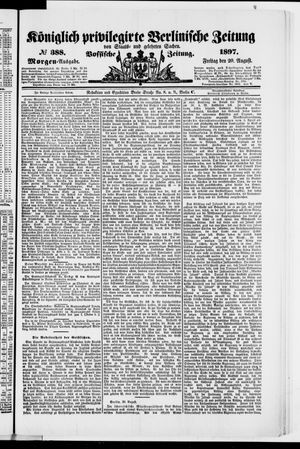 Königlich privilegirte Berlinische Zeitung von Staats- und gelehrten Sachen vom 20.08.1897