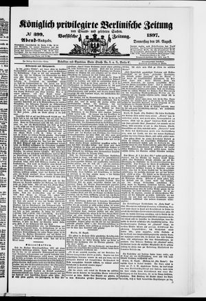 Königlich privilegirte Berlinische Zeitung von Staats- und gelehrten Sachen vom 26.08.1897