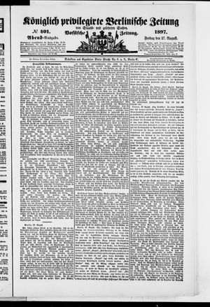 Königlich privilegirte Berlinische Zeitung von Staats- und gelehrten Sachen on Aug 27, 1897